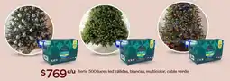 Soriana Híper Serie 500 luces led cálidas, blancas, multicolor, cable verde oferta