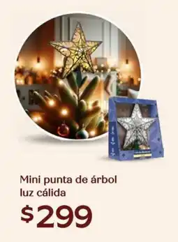 Soriana Híper Mini punta de árbol luz cálida oferta