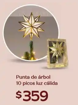 Soriana Híper Punta de árbol 10 picos luz cálida oferta