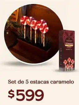 Soriana Híper Set de 5 estacas caramelo oferta