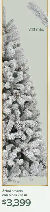 Soriana Híper Árbol nevado con piñas oferta
