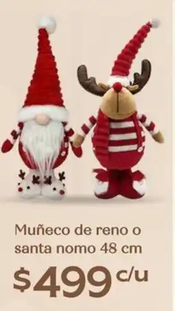 Soriana Híper Muñeco de reno o santa nomo oferta