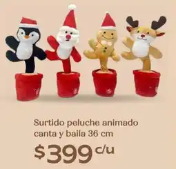 Soriana Híper Surtido peluche animado canta y baila oferta