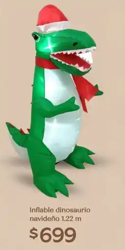 Soriana Híper Inflable dinosaurio navideño oferta