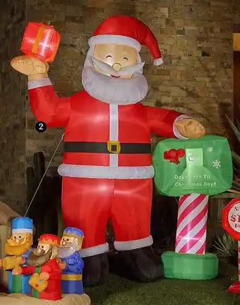 Soriana Híper Inflable santa con buzón oferta
