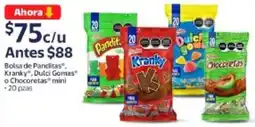 Walmart Bolsa de panditas, kranky dulci gomas o chocoretas mini oferta