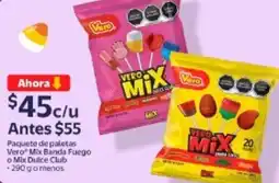 Walmart Paquete de paletas vero mix banda fuego o mix dulce club oferta