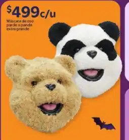 Walmart Máscara de oso pardo o panda extra grande oferta