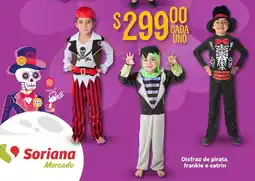 Soriana Mercado Disfraz de pirata, frankie o catrín oferta