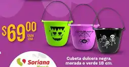 Soriana Mercado Cubeta dulcera negra, morada o verde oferta