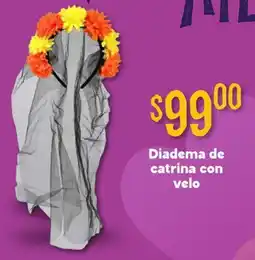 Soriana Mercado Diadema de catrina con velo oferta
