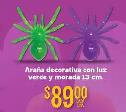 Soriana Mercado Araña decorativa con luz verde y morada oferta