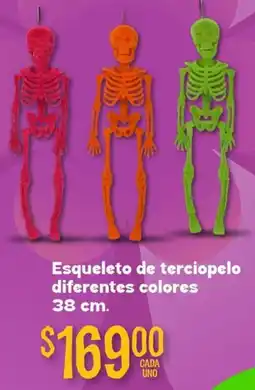 Soriana Mercado Esqueleto de terciopelo diferentes colores oferta