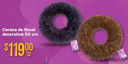 Soriana Mercado Corona de tinsel decorativa oferta