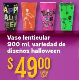 Soriana Mercado Vaso lenticular variedad de diseños halloween oferta