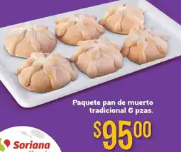 Soriana Mercado Paquete pan de muerto tradicional oferta