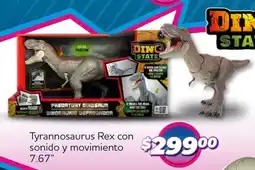 Soriana Mercado Rex tyrannosaurus con sonido y movimiento 7.67" oferta