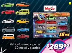 Soriana Mercado Vehículos empaque de 10 metal y plástico oferta