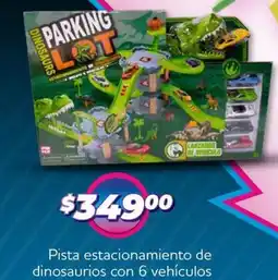Soriana Mercado Pista estacionamiento de dinosaurios con 6 vehículos oferta