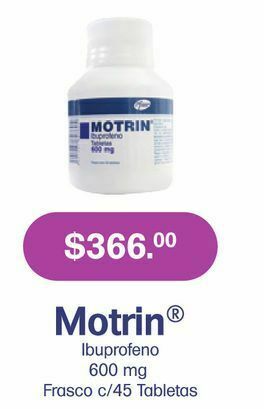Farmacias Especializadas Motrin 600mg gra fco c/45 oferta