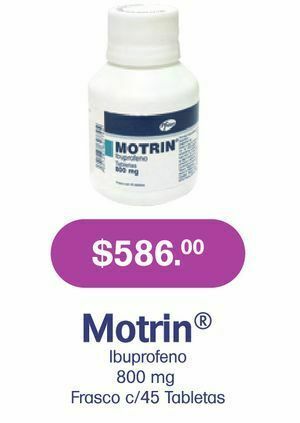 Farmacias Especializadas Motrin 800mg gra fco c/45 oferta
