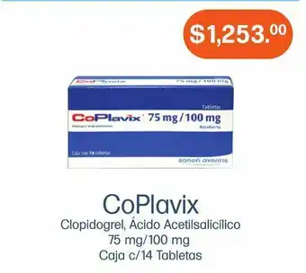 Co plavix 75/100mg tab caj c/14