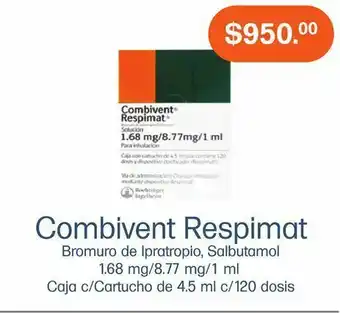 Combivent respimat 1.68/8.77 mg/ml 120 dss 4.5 ml cart caj c/1