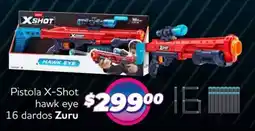 Soriana Mercado Zuru pistola x-shot hawk eye 16 dardos oferta