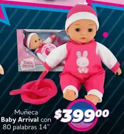 Soriana Mercado Baby arrival muñeca con 80 palabras 14" oferta