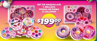 Soriana Mercado Set de maquillaje y belleza forma de dona o lollipop oferta