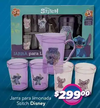 Soriana Mercado Disney jarra para limonada stitch oferta
