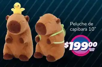 Soriana Mercado Peluche de capibara 10" oferta