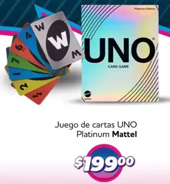 Mattel juego de cartas uno platinum