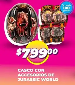 Soriana Mercado Casco con accesorios de jurassic world oferta