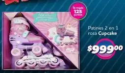 Soriana Mercado Cupcake patines 2 en 1 rosa oferta