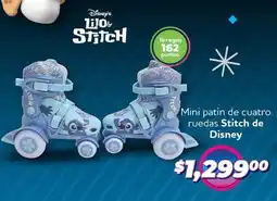 Soriana Mercado Stitch de disney mini patín de cuatro ruedas oferta