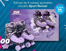Soriana Mercado Sport runner patines de 4 ruedas ajustables morado sport runner oferta