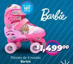 Soriana Mercado Barbie patines de 4 ruedas oferta