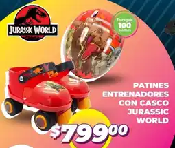 Soriana Mercado Patines entrenadores con casco jurassic world oferta
