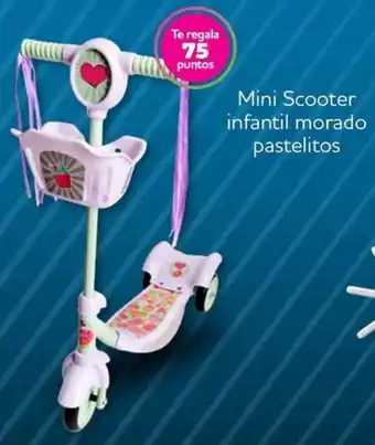 Mini scooter infantil morado pastelitos