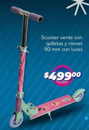 Soriana Mercado Scooter verde con galletas y nieves con luces oferta