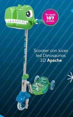 Soriana Mercado Apache scooter con luces led dinosaurios 3d oferta