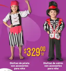 Soriana Mercado Disfraz de pirata con accesorios para niña oferta