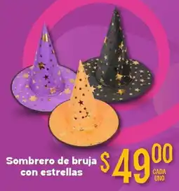 Soriana Mercado Sombrero de bruja con estrellas oferta