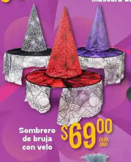 Soriana Mercado Sombrero de bruja con velo oferta