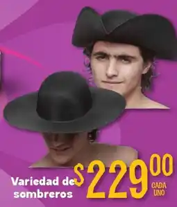 Soriana Mercado Variedad de sombreros oferta