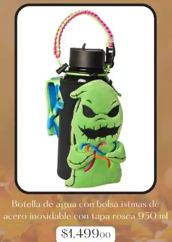 Botella de agua con bolsa istmas de acero inoxidable con tapa rosca
