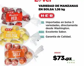 Variedad de manzanas en bolsa 1.36 kg