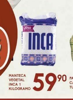 Manteca vegetal inca 1kg
