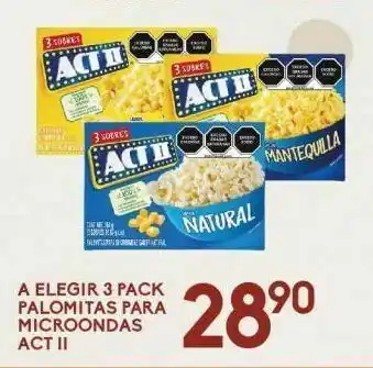 3pack palomitas microonda act ii